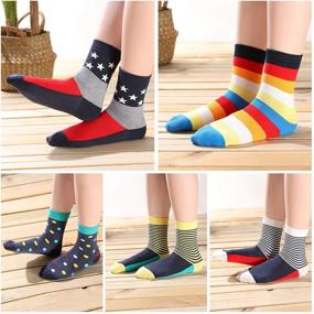 img 1 attached to Cool and Comfy: SUNBVE Kids Boys Soft Fashion Cotton Dress Socks - the Perfect Gift
