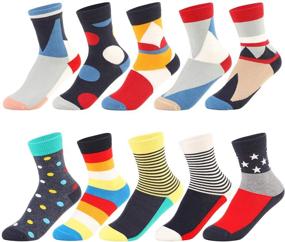 img 4 attached to Cool and Comfy: SUNBVE Kids Boys Soft Fashion Cotton Dress Socks - the Perfect Gift
