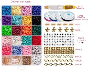 img 1 attached to 💎 4800 Multi-Color Bead Kit for Jewelry Making: Vibrant Polymer Heishi Clay Beads with Locking Storage. Perfect for DIY, Children, and Adults - Create Stunning Bracelets, Necklaces, and More!