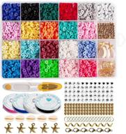 💎 4800 multi-color bead kit for jewelry making: vibrant polymer heishi clay beads with locking storage. perfect for diy, children, and adults - create stunning bracelets, necklaces, and more! logo