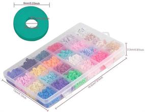 img 2 attached to 💎 4800 Multi-Color Bead Kit for Jewelry Making: Vibrant Polymer Heishi Clay Beads with Locking Storage. Perfect for DIY, Children, and Adults - Create Stunning Bracelets, Necklaces, and More!