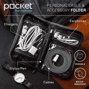 img 3 attached to 📁 Grey Clear View Pockets Folder for Everyday Personal Cables & Accessories