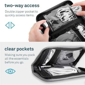 img 1 attached to 📁 Серые прозрачные карманы для кабелей и аксессуаров на каждый день