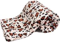 premium alomidds leopard print duvet cover for queen size weighted blankets - soft minky dot, removable & stylish design logo