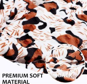 img 3 attached to Premium Alomidds Leopard Print Duvet Cover for Queen Size Weighted Blankets - Soft Minky Dot, Removable & Stylish Design