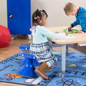 img 1 attached to 🪑 Enhance Active Learning with Learniture Active Learning Chair/ Stool, 12" H - Navy, LNT-3046-12NV