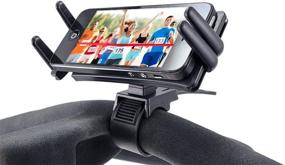 img 1 attached to Arkon Bike Handlebar Phone Strap Mount - iPhone XS Max, XS, XR, X, 8, Galaxy Note 9, 8, S10, S9 - Retail Black