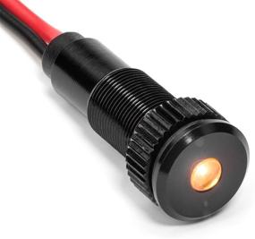 img 4 attached to 🚦 PLUG-N-PLAY Instrument Cluster LED Indicator Dash Bulbs, Aluminum Pilot Lights - 12V Speedometer Odometer Tachometer (Black Bezel, Amber LED)