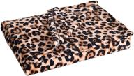 🐆 fleece throw blanket, leopard print lap blanket: 50 x 60 inch cozy companion logo