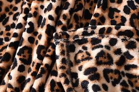 img 1 attached to 🐆 Fleece Throw Blanket, Leopard Print Lap Blanket: 50 x 60 Inch Cozy Companion