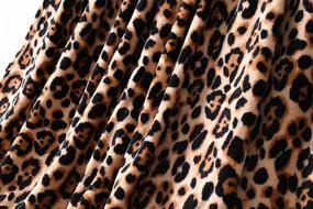 img 2 attached to 🐆 Fleece Throw Blanket, Leopard Print Lap Blanket: 50 x 60 Inch Cozy Companion