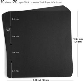 img 3 attached to ADVcer 10 Sheets Double-Sided 9.84 x 10.24 inch Refill Pages | Acid-Free Thick Extra Craft Paper Cardboard | ONLY 10x10 Three-Ring Loose-Leaf Binder Photo Album Scrapbook (Black)