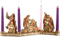 🕯️ avalon gallery advent candleholder with holy family nativity scene logo