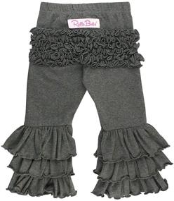 img 4 attached to Everyday Ruffle Girls' Clothing - RuffleButts Little Charcoal