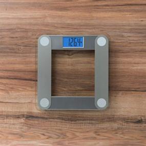 img 3 attached to EatSmart Products Clear Digital Bathroom Scale with Extra 📏 Large Lighted Display and Free Body Tape Measure, One Size