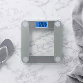 img 1 attached to EatSmart Products Clear Digital Bathroom Scale with Extra 📏 Large Lighted Display and Free Body Tape Measure, One Size