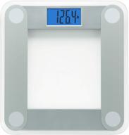 eatsmart products clear digital bathroom scale with extra 📏 large lighted display and free body tape measure, one size logo