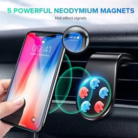 img 2 attached to 📱 Universal Car Phone Holder for iPhone, Samsung, Nokia, LG, Sony, Huawei, and All Smartphones - Easy Handheld Magnetic Car Mount for Air Vent