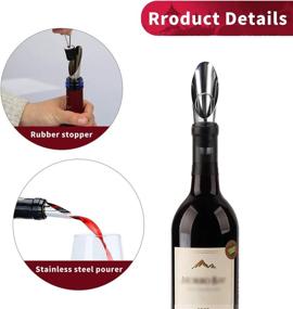 img 3 attached to FIMOOR 6PCS Wine Pour Spout and Stopper Set - Vacuum Wine Pourer Spouts with Stainless Steel Stopping Pour Spout for Wine, Beverage, Beer, and Liquid Dispenser