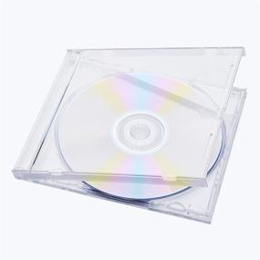 img 1 attached to 📀 МаксТек 10,4 мм прозрачный CD-кейс с собранным лотком (25 штук) - стандартная одиночная версия