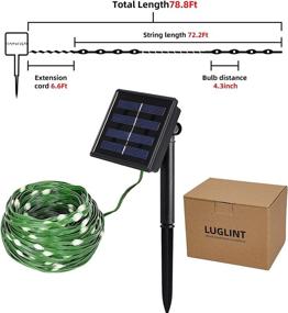 img 1 attached to Solar Christmas Lights Outdoor: 2 Pack 72ft 200LED Solar String Lights, Waterproof & Multi-Color for Halloween, Garden, Party, Christmas Tree, Camp - 8 Lighting Modes