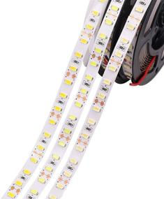 img 4 attached to 🔆 MARSWALL LED Strip CRI RA 95 SMD5630 16.4Ft(5M) 300LEDs 60LEDs/M DC12V 10mm White PCB Flexible Ribbon Strip with Adhesive Tape Non-Waterproof for Superior Natural White Lighting at 4500K