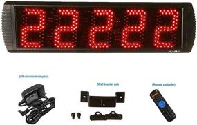 img 3 attached to ⏱️ GAN XIN Portable 5-inch High 5 Digits LED Race Clock with Tripod for Running Events - Countdown and Up Digital Race Timer, Remote Control Included