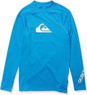 🏄 quiksilver boys' long sleeve youth rashguard surf shirt for all day protection logo