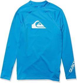 img 3 attached to 🏄 Quiksilver Boys' Long Sleeve Youth Rashguard Surf Shirt for All Day Protection