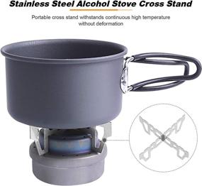 img 3 attached to 🔥 Enhance Your Camping Experience with WINOMO Stove Cross Stand: Stainless Steel Camping Stove Shelf and Accessories