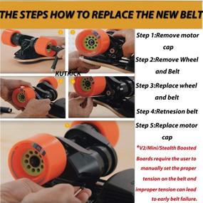 img 1 attached to 🏎️ High-Performance Kutrick Boosted Board Kevlar Belts - Reinforced & Tested for Boosted Board V2, Mini S/X, Plus, Stealth - 350 Mile Durability!