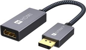 img 4 attached to 🔌 Адаптер DisplayPort к HDMI iVANKY - Активный однонаправленный 4K@60Гц, Обновленная новая модель, Серый, Совместим с HP, ThinkPad, AMD, NVIDIA, настольные ПК и другие