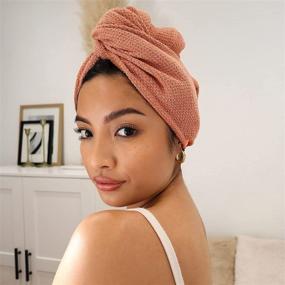 img 2 attached to 💨 Revolutionary AQUIS Copper Sure Rapid Dry Hair Wrap: Unmatched Microfiber Technology for Ultra Absorbency and Clean, Quick Drying Results