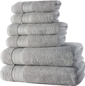 img 3 attached to 🛀 Luxury Turkish Bath Towel Set - Double Ring Spun 100% Turkish Cotton Ultra Soft and Absorbent Hotel & Spa Quality Towels for Bathroom - Includes 2 Bath Towels, 2 Hand Towels, 2 Washcloths