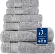 🛀 luxury turkish bath towel set - double ring spun 100% turkish cotton ultra soft and absorbent hotel & spa quality towels for bathroom - includes 2 bath towels, 2 hand towels, 2 washcloths logo