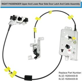 img 3 attached to 🔒 Ford F-150 Extended Cab Pickup Door Lock Latch & Cable Assembly for RH Passenger Upper and Lower Rear Side, 2004-2008 Models, Replaces 8L3Z-18264A00-B, 6L3Z-18264A00-B