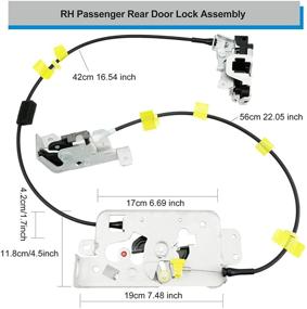 img 2 attached to 🔒 Ford F-150 Extended Cab Pickup Door Lock Latch & Cable Assembly for RH Passenger Upper and Lower Rear Side, 2004-2008 Models, Replaces 8L3Z-18264A00-B, 6L3Z-18264A00-B