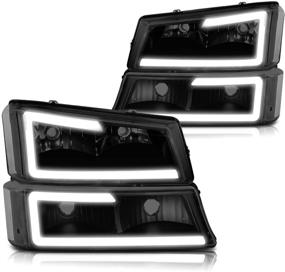 img 3 attached to Headlight Compatible Silverado Avalanche Headlamps
