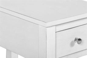 img 1 attached to 🔲 Noah End Table: A White Classic Furniture Piece with Convenient Drawer