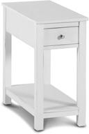 🔲 noah end table: a white classic furniture piece with convenient drawer logo