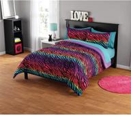 pop shop rainbow comforter multicolor logo