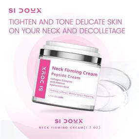 img 2 attached to Si Doux Neck Firming Cream: Crepey Skin Treatment with Retinol, Hyaluronic Acid - Reduce Fine Lines, Wrinkles & Double Chin (1.7 oz)