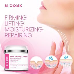 img 3 attached to Si Doux Neck Firming Cream: Crepey Skin Treatment with Retinol, Hyaluronic Acid - Reduce Fine Lines, Wrinkles & Double Chin (1.7 oz)