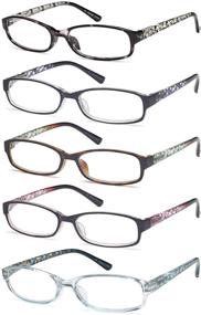 img 4 attached to 👓 Women's Fashion Readers: Gamma Ray Reading Glasses 5-Pack | Print Design | 1.50 Strength