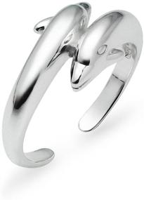 img 1 attached to Sterling Silver Polished Twin Dolphins