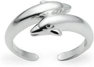 sterling silver polished twin dolphins logo