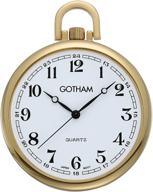 gotham gold tone railroad quartz gwc15028ga logo
