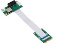 enhanced mini pci-e to pci-e express 1x extension cord adapter with usb riser card: amplify your connectivity options logo