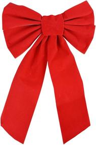 img 3 attached to Christmas Bow Set: Red Velvet Bow, 9x16 Inches, Pack of 20 Holiday Bows