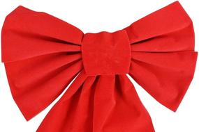 img 2 attached to Christmas Bow Set: Red Velvet Bow, 9x16 Inches, Pack of 20 Holiday Bows